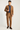Herren 2-teiliger Sommeranzug aus Leinen und Baumwolle in Khaki mit Revers (Blazer + Hose)